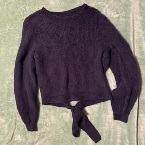 Navy Open Back Sweater Size Medium